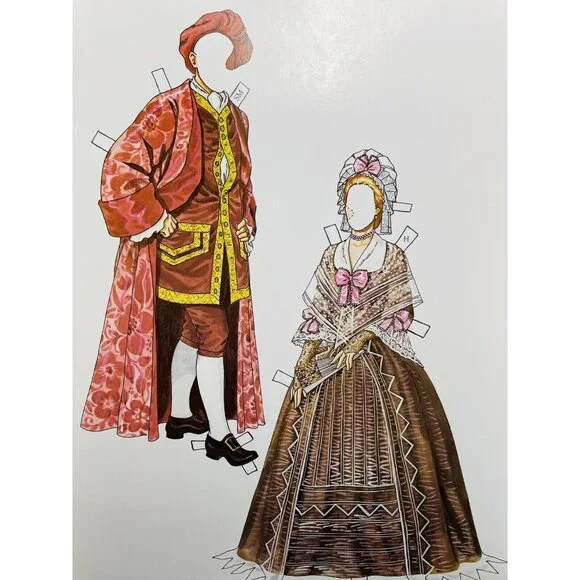 American Family of the Colonial Era  Kids Paper Dolls Tom Tierney UNCUT Vintage - Picture 10 of 12